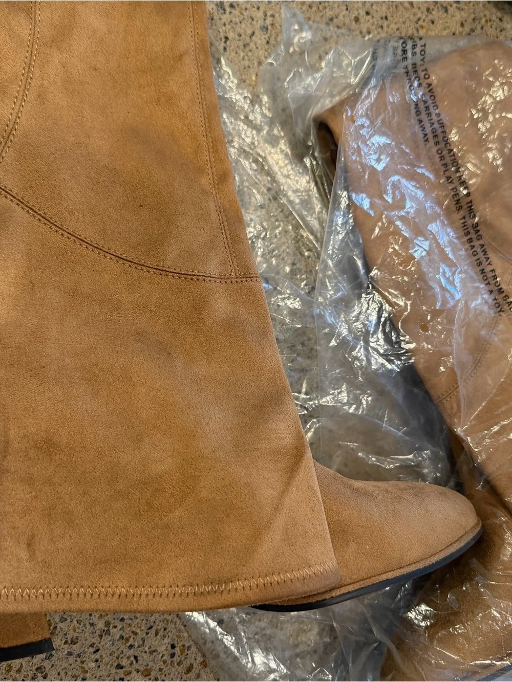 Marc Fisher Over-the-Knee Tan Suede Boots